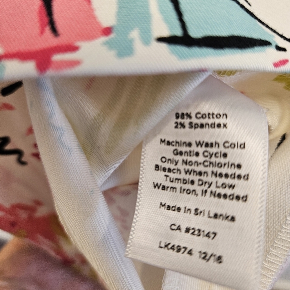 Talbots Petites Sailboats Cotton Casual Career Skirt - Picture 5 of 6